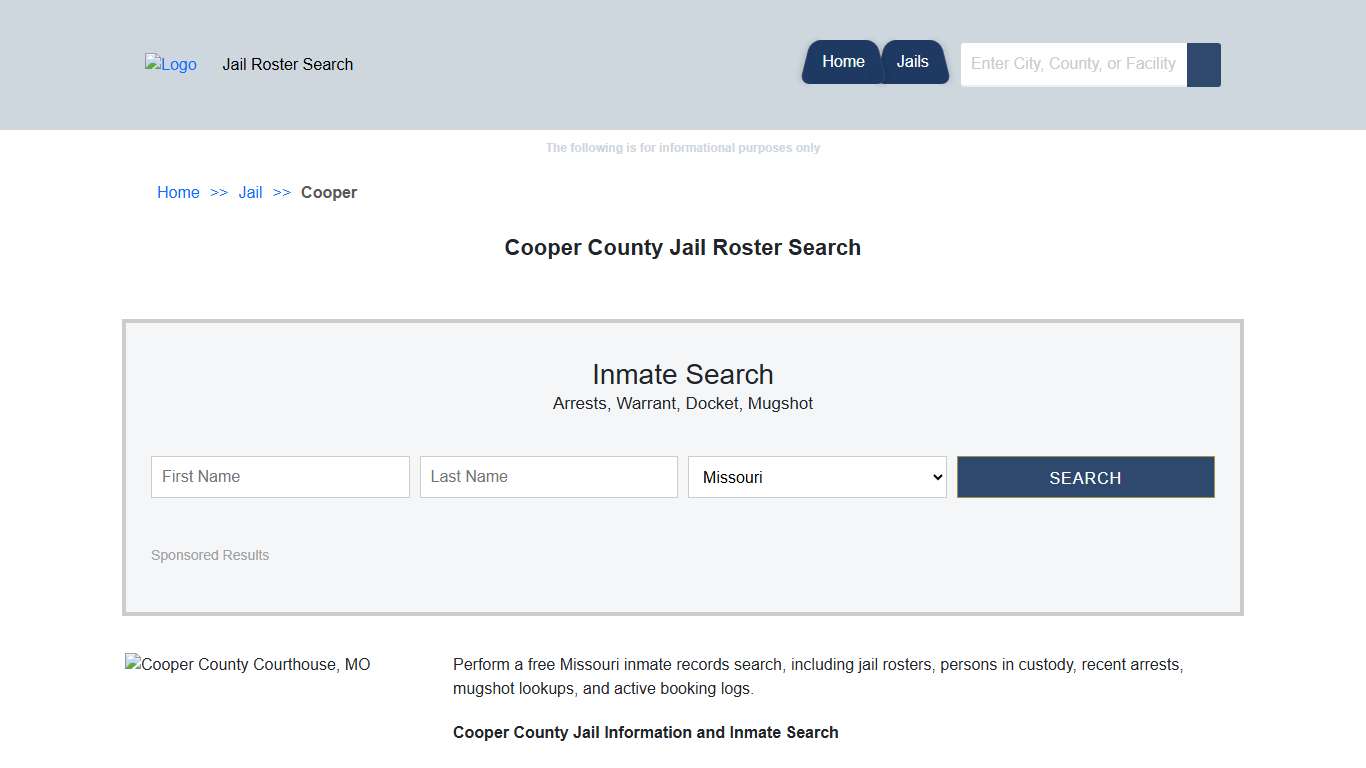 Cooper County Jail Roster Search | Jail Roster Search